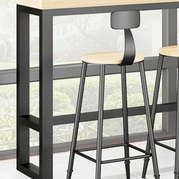 Industrial Bar Stool and Table Set 1/5 Pieces Pub Dining Set