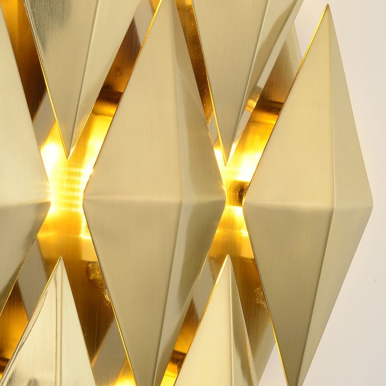 Pronzo della parete rombica d'oro nella moderna lampada da parete in metallo elettroplato in stile lusso