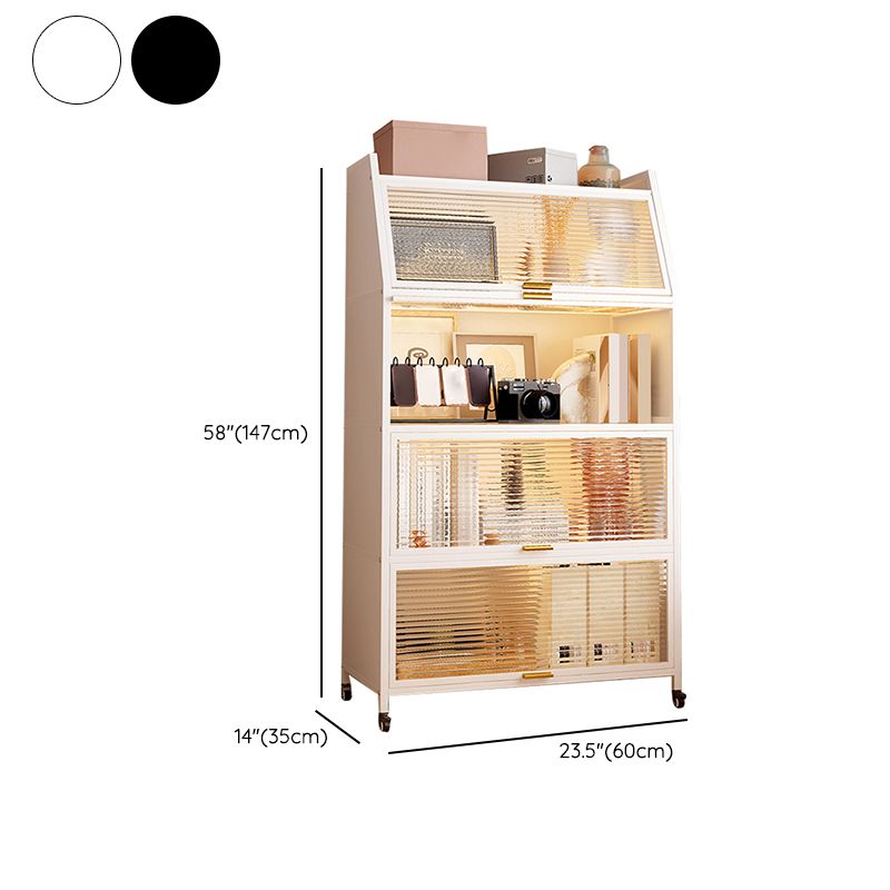 Metal Closed Back Standard Bookshelf Shelves Included Bookcase