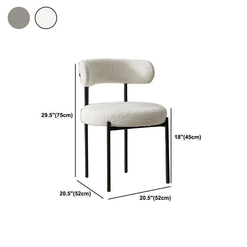 Open Back Dining Side Chair Contemporary Armless Dining Chairs
