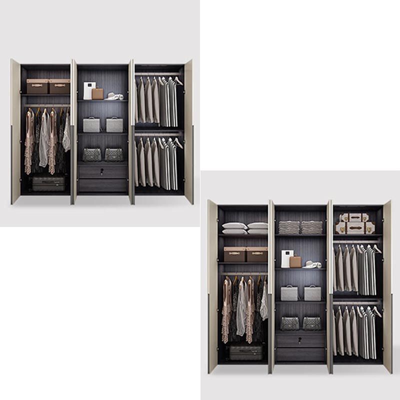 Manufactured Wood White Wardrobe Modern Storage Cabinet for Bedroom