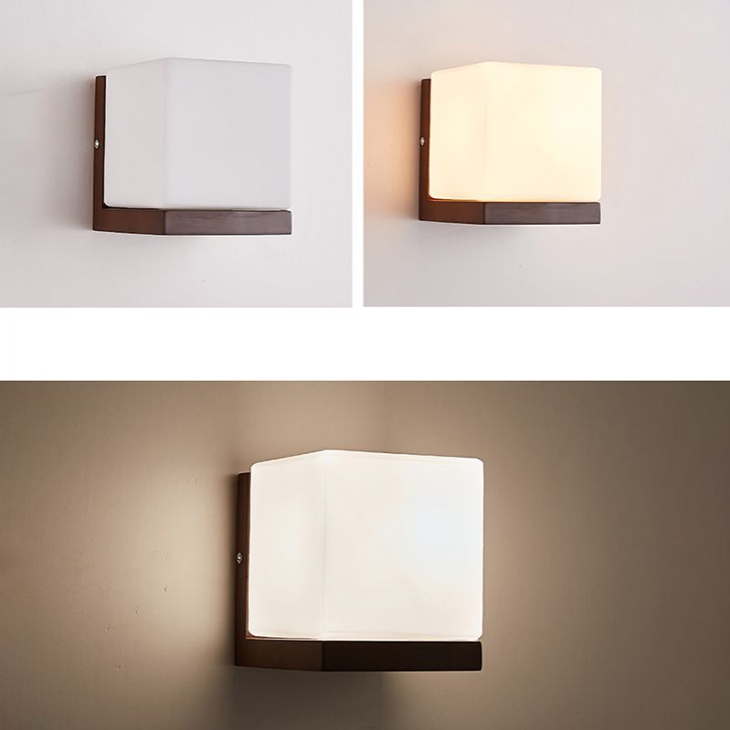 Lumières murales en bois de style moderne Lumières murales créatives pour le salon de la chambre à coucher de l'hôtel