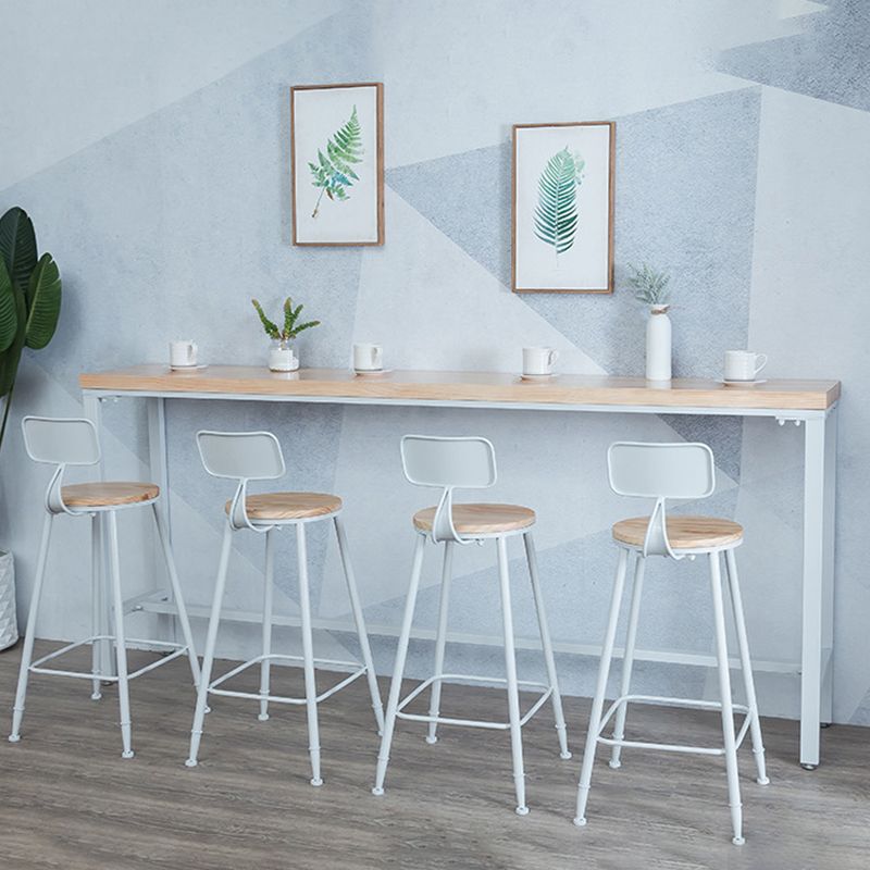 Rectangular Bar-height Table Solid Wood Top Bistro Pub Table