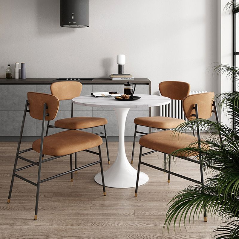 Modern 1/2/3/4/5 Pieces Dining Set Round Stone Dining Table for Kitchen