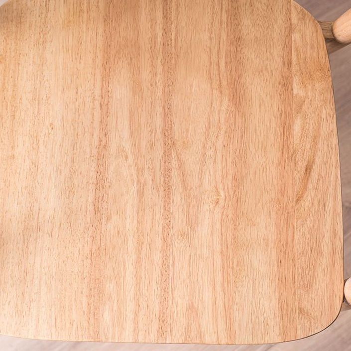 Contemporary Kitchen Dining Arm Chair Open Back Rubberwood Chair