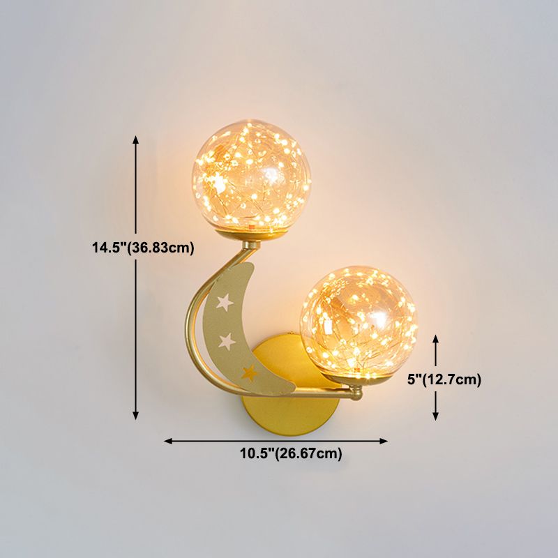 Luces de pared de pared de forma esférica de estilo moderno