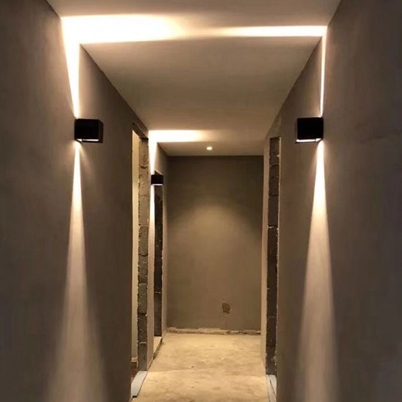 Lámpara montada en la pared cuadrada lámpara de montaje de pared de vidrio moderna para sala de estar