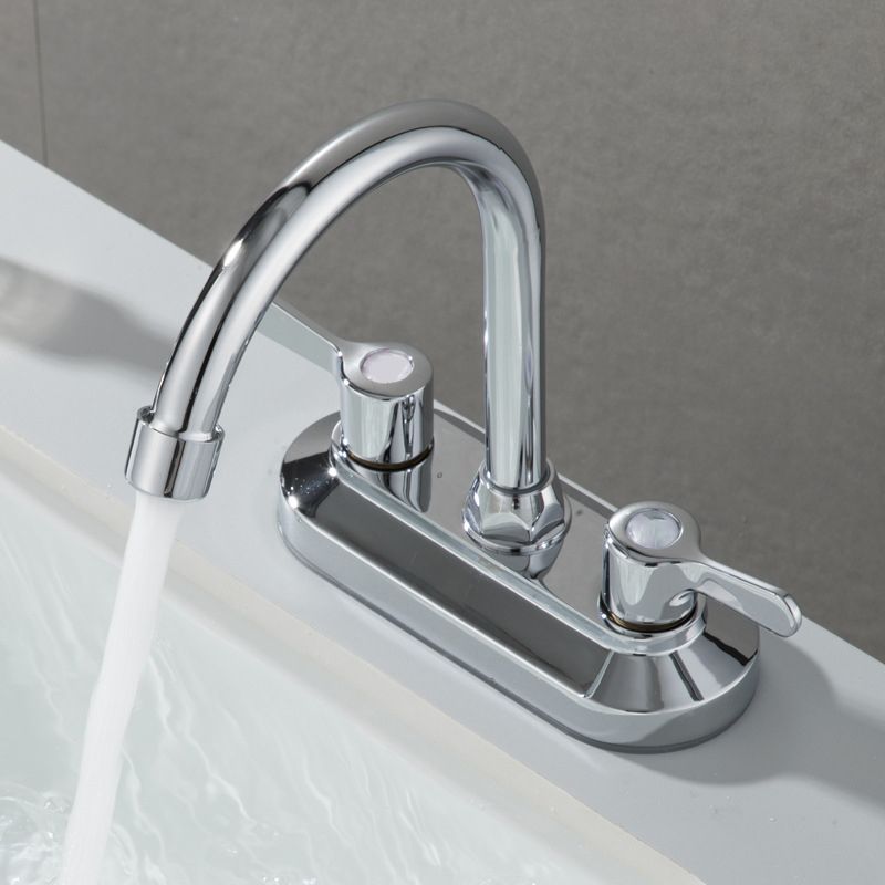 Contemporary Knob Handle Faucet Swivel Spout Bathroom Faucet