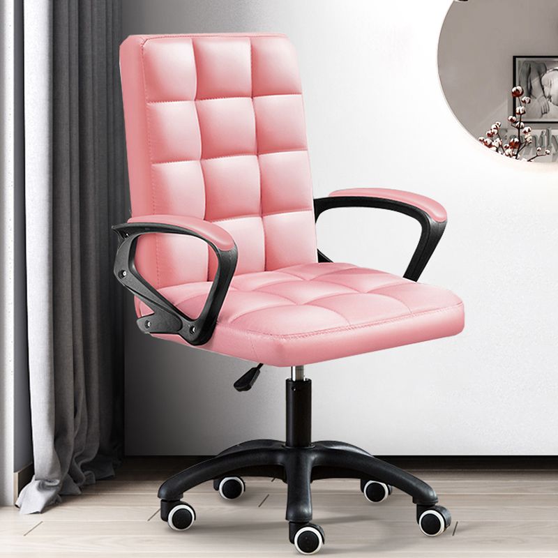 Modern Slide Office Chair Adjustable Seat Height with Wheels