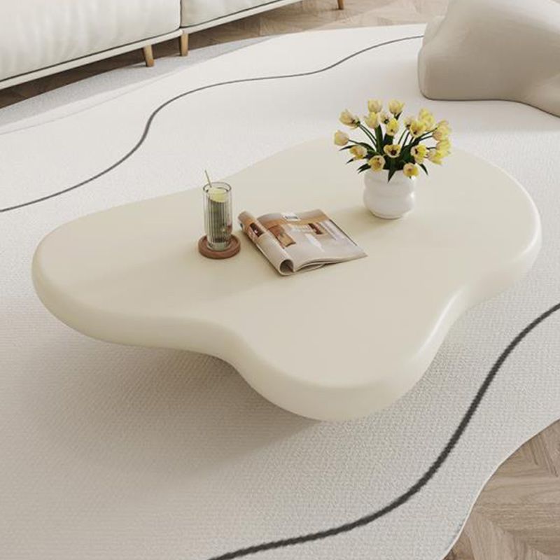 Modern 4 Legs Cocktail Table Wood Free Form Coffee Cocktail Table
