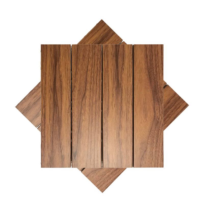 Engineered Flooring Planks Water Resistant Click-Locking for Patio Garden
