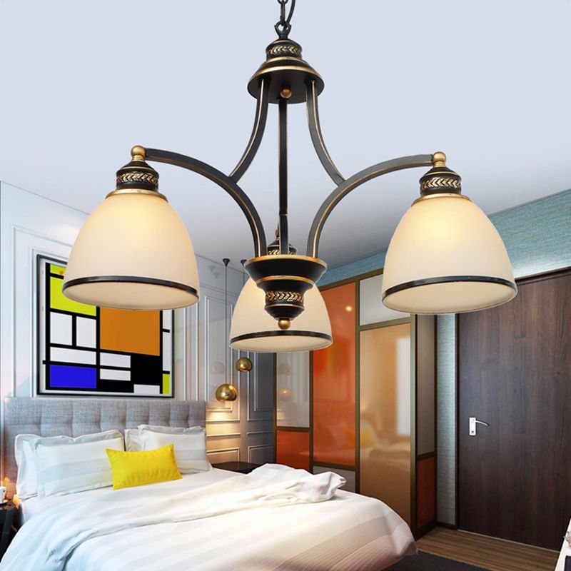 Luces de lámpara de lámpara de lámpara cónica industrial Luz colgante de vidrio para sala de estar