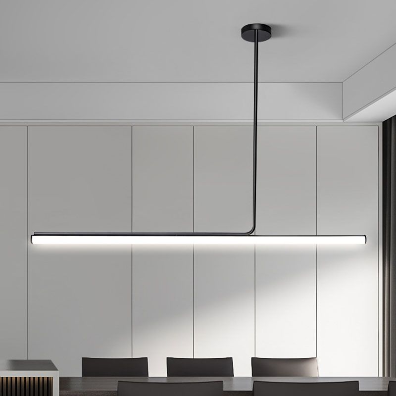 Modern Strip Chandelier Lighting Metal LED Dining Room Island Chandelier