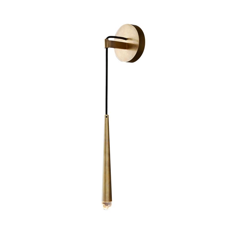 Simplicity Cone Wall Light Sconce LED K9 Apparecchio di illuminazione a parete in cristallo in oro, alto 12 "/19.5" /23,5 "