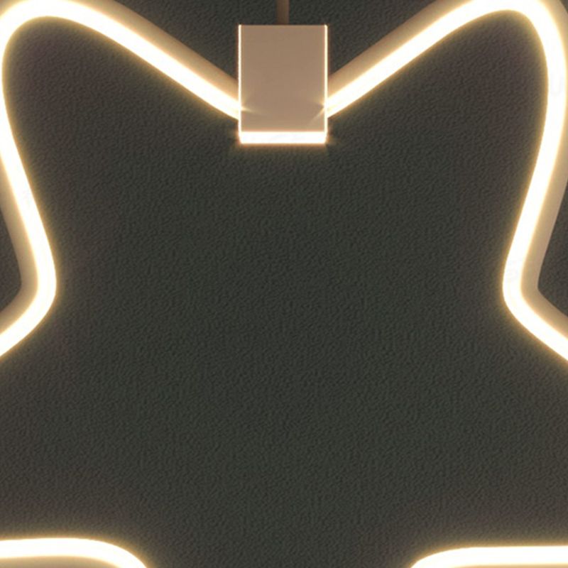 Pendre à LED linéaire blanc Lumière suspension en métal décoratif pour la salle des enfants