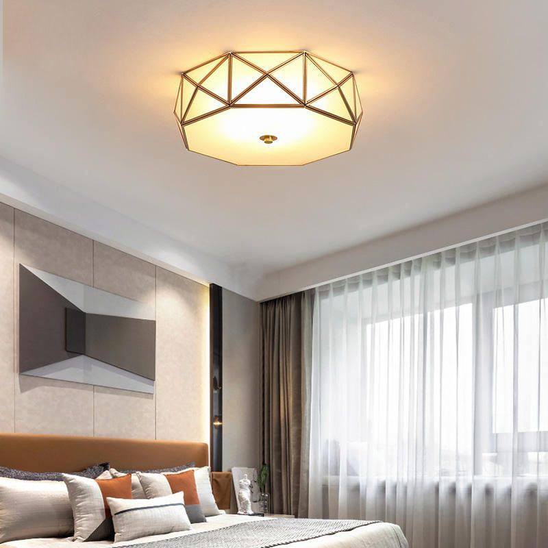 Glass Shaded Ceiling Light Fixture Modern LED Ceiling Flush Mount