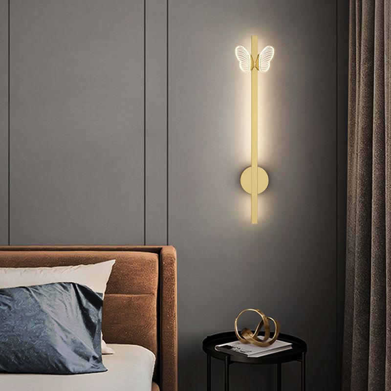 Linear Shape Metal Wall Lights Modern Style 2 Light Wall Mounted Light Fixtures