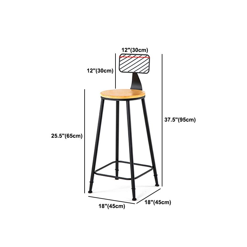 Industrial 1/2/3 Pieces Round Bar Table Set Solid Wood Bistro Set