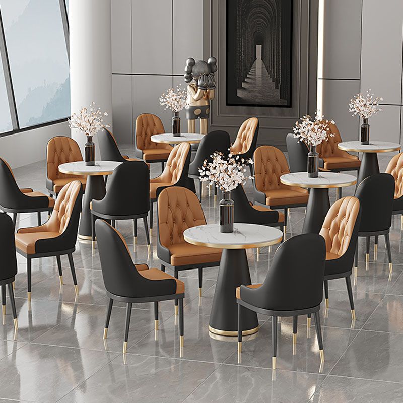 Modern Style Dining Table White Top Sintered Stone Table for Dining Room