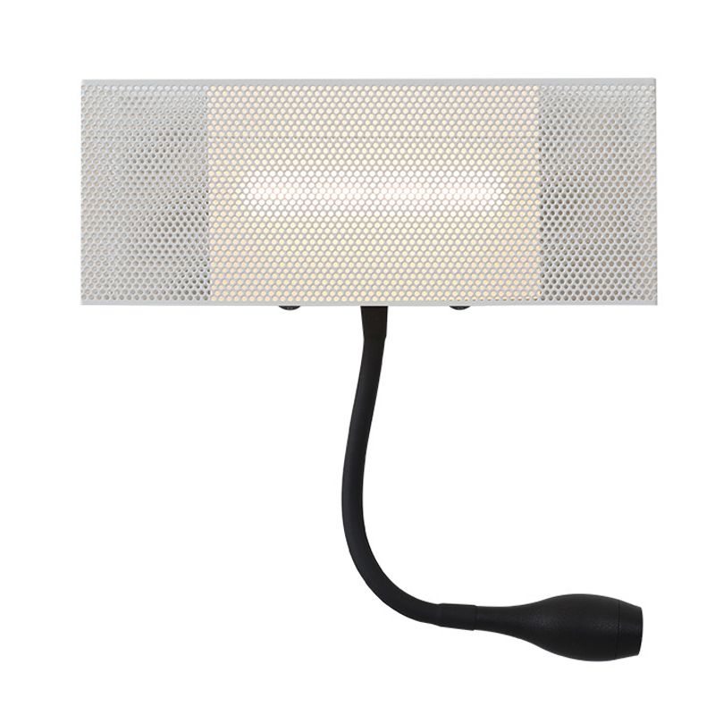 Metal de malla rectangular Flush Splique Modernismo Luz de pared LED en blanco con diseño rotativo