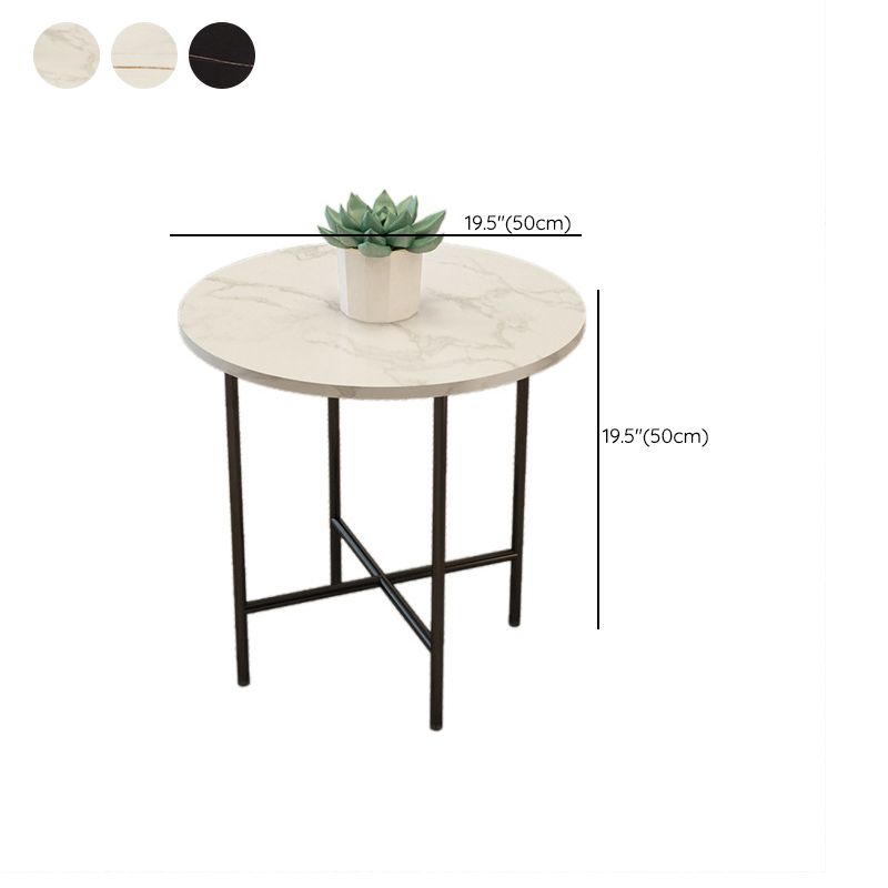 Glam Cocktail Table 4 Legs Slate Round/Oval Coffee Table Set