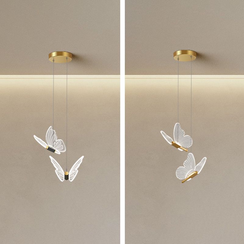 Vlindervormige suspensie hanger eigentijdse hangende hanglampen voor slaapkamer