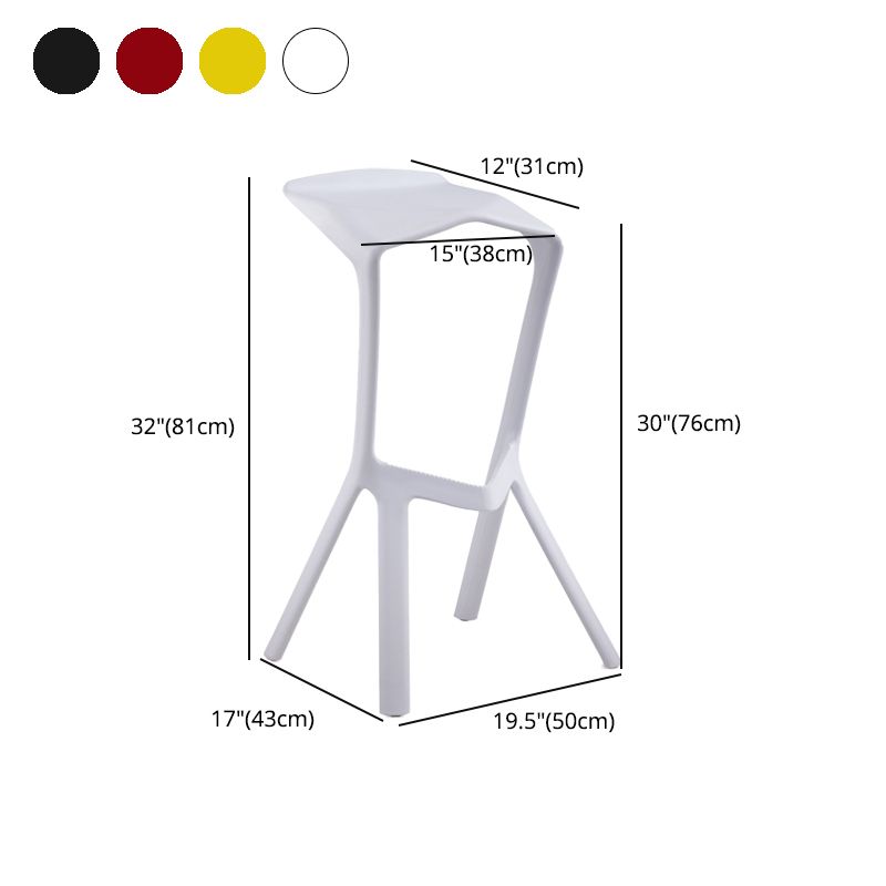 Scandinavia Style Bar-stool PP Legs Saddle Seat Stool for Kitchen Bar