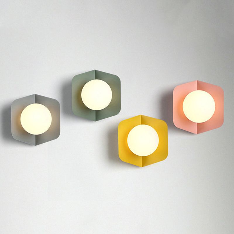 Macaroon Metal Sconce Indoor Decoration Nordic Modern Style LED Light