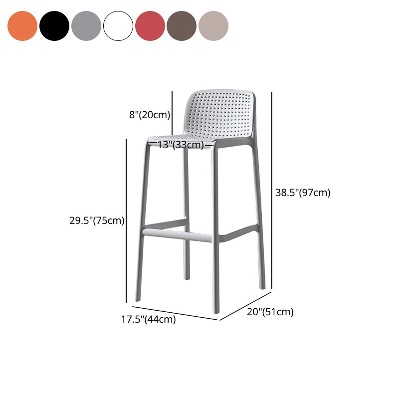 Modern Bar-stool Plastic Counter Bar Stool for Kitchen Bar with Plastic Legs