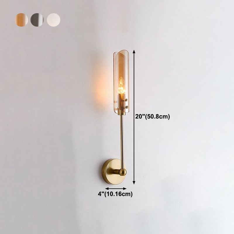 Nórdica Media de metal pared de pared de dorada de oro con vidrio para sala de estar