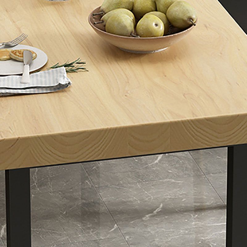 Industrial Solid Wood Dining Set 1/4/5 pieces Double Pedestal Table in Natural