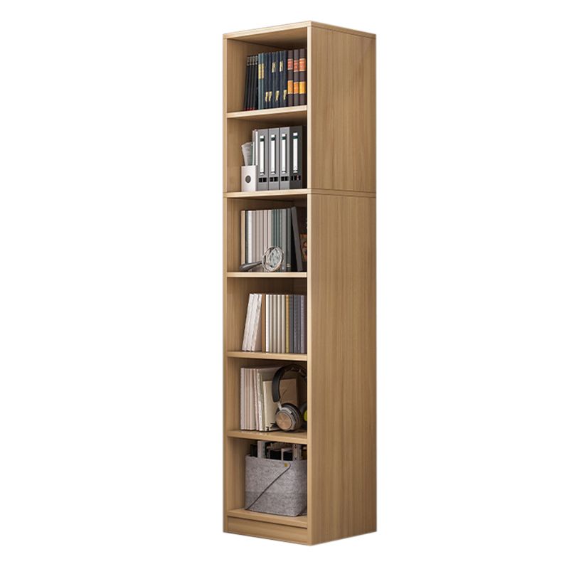 Engineered Wood Shelf Bookcase Standard Modern Bookshelf with Closed Back