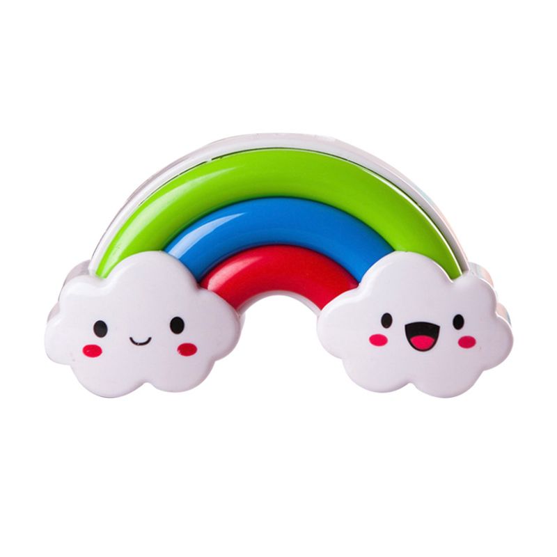 Red-Green Rainbow Small Nightlight Cartoon Plastic Plug in LED Wall Lamp for Baby Room