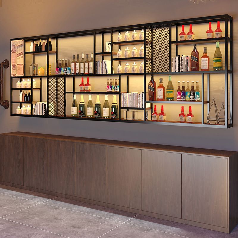 Wall Mounted Wine Bottle Rack Metal Wine Bottle Rack for Home