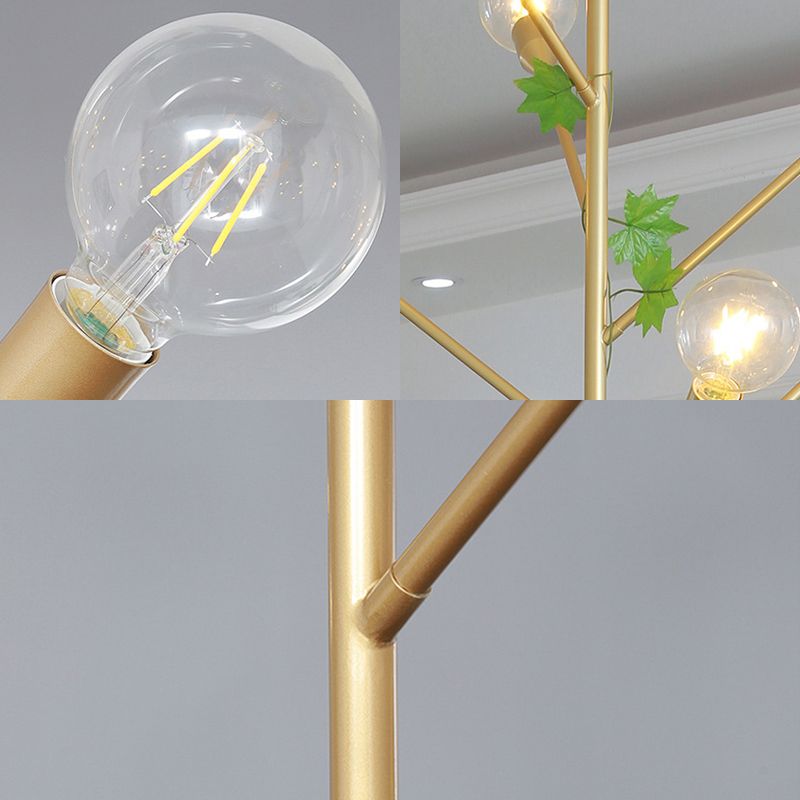 Lámpara de colgante de rama Metal moderno 3/6 luces de oro/rosa Gold Grupante para comedor para comedor