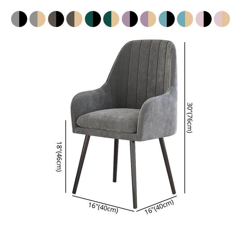 Sillón tapizado de estilo escandinavo, respaldo sólido, silla individual de comedor para el hogar