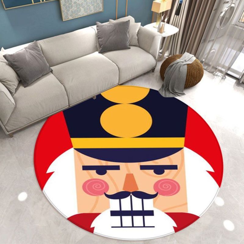 Pink Modern Indoor Rug Polyester Trojan Area Rug Washable Rug for Home Decor