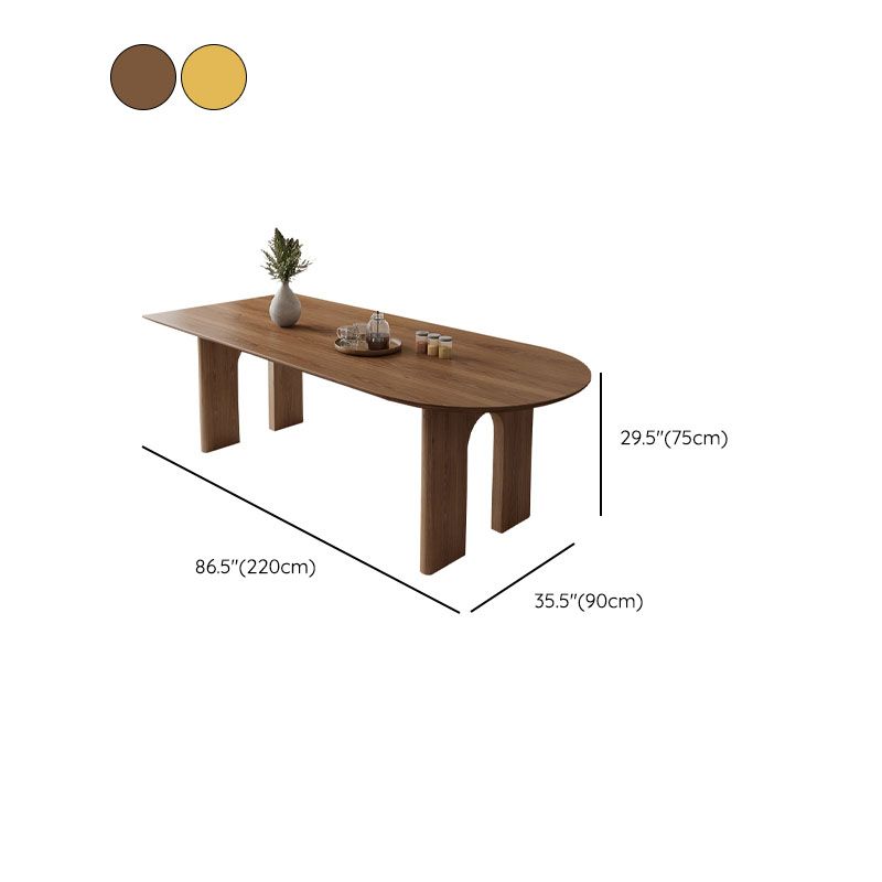 Modern Style Dining Table Solid Wood 4 Legs Dinner Table for Dining Room