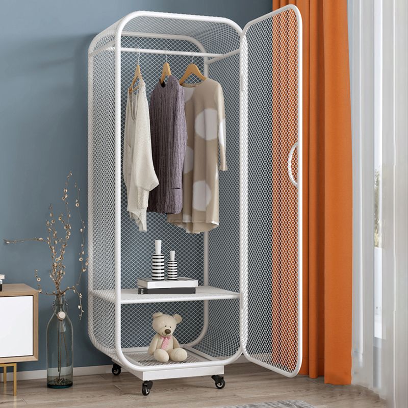 Modern Metal Storage Cabinet for Bedroom Matte Finish Cabinet
