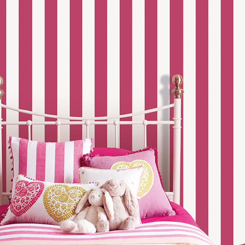 Papier peint décoratif à larges rayures de couleur fraîche, décoration murale non collée, 20,5 po x 33 pi