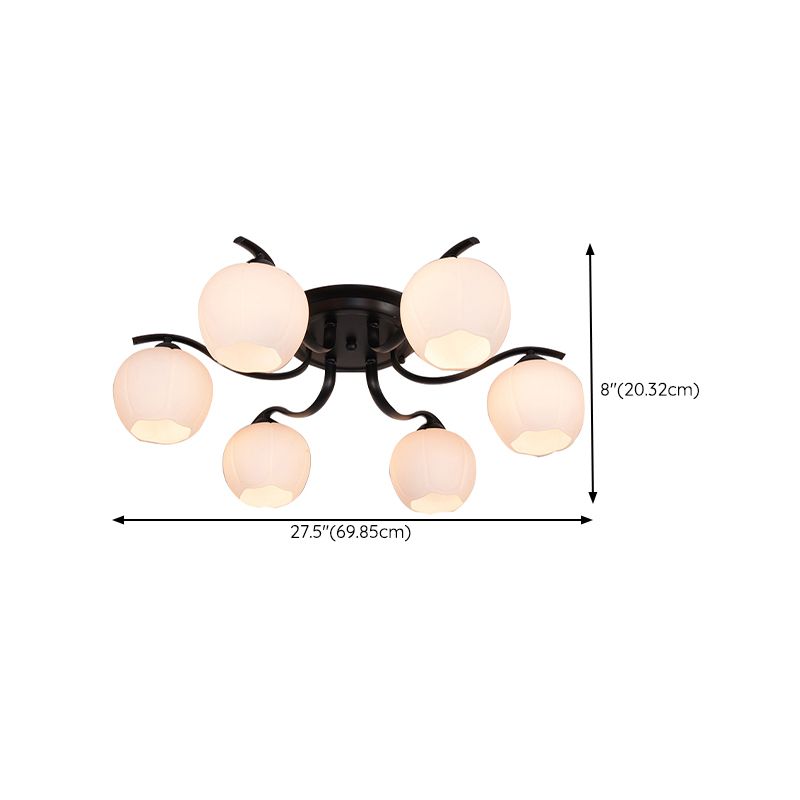 Sputnik Semi Flush Mount Minimalist Glass Semi Flush Light Fixtures