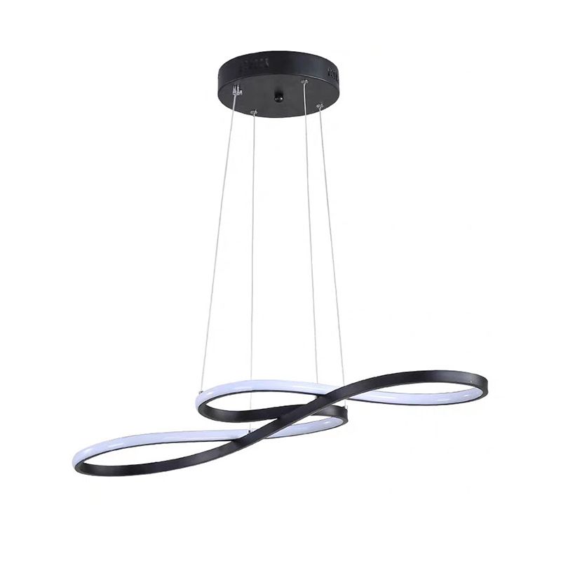 Modern Spiral Chandelier LED Acrylic Suspension Light for Foyer Living Room Bedroom