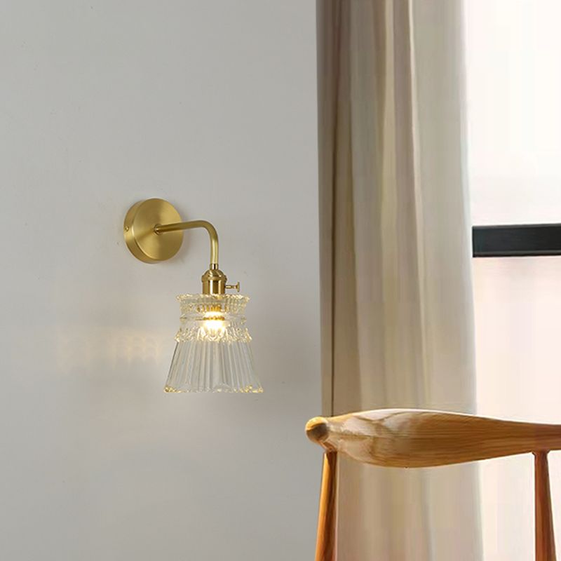 Geometrische Glas Wandleuchte moderne Stil 1 Lichtwandhalterung Leuchte in Gold