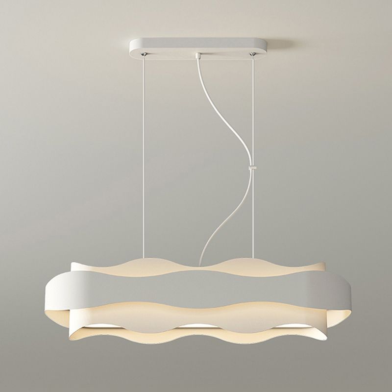 Modern Metal Pendant Light Geometric Shape Island Light with Acrylic Shade for Living Room
