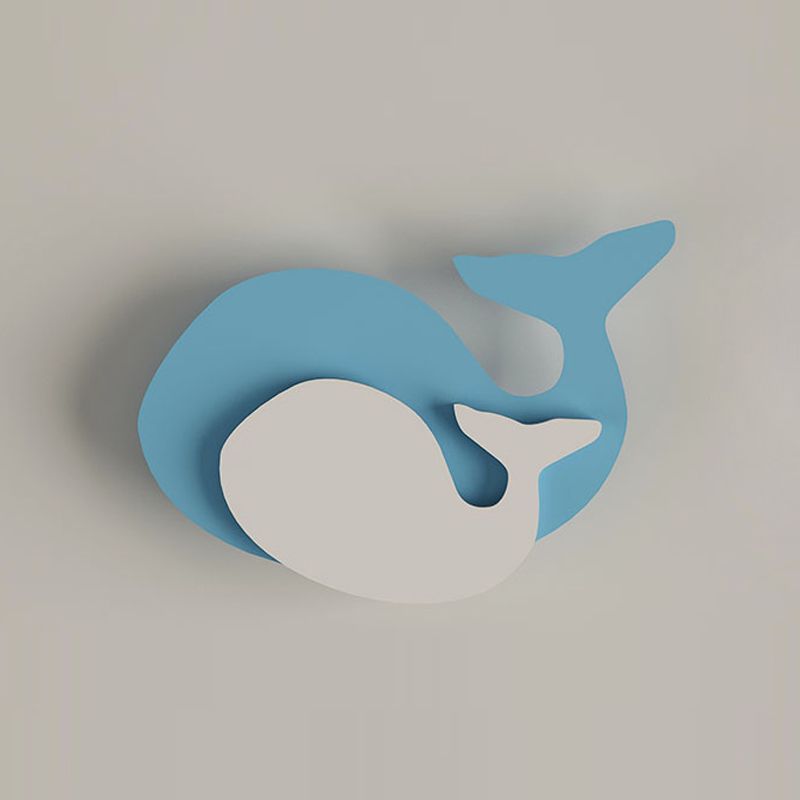 Forma unica a parete leggera in stile metallo 1 metallo a parete leggera in blu