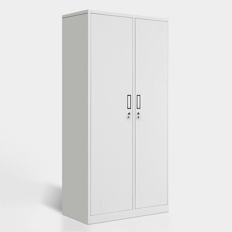 Modern Metal Wardrobe for Home Matte Finish Cabinet with Hinged Doors