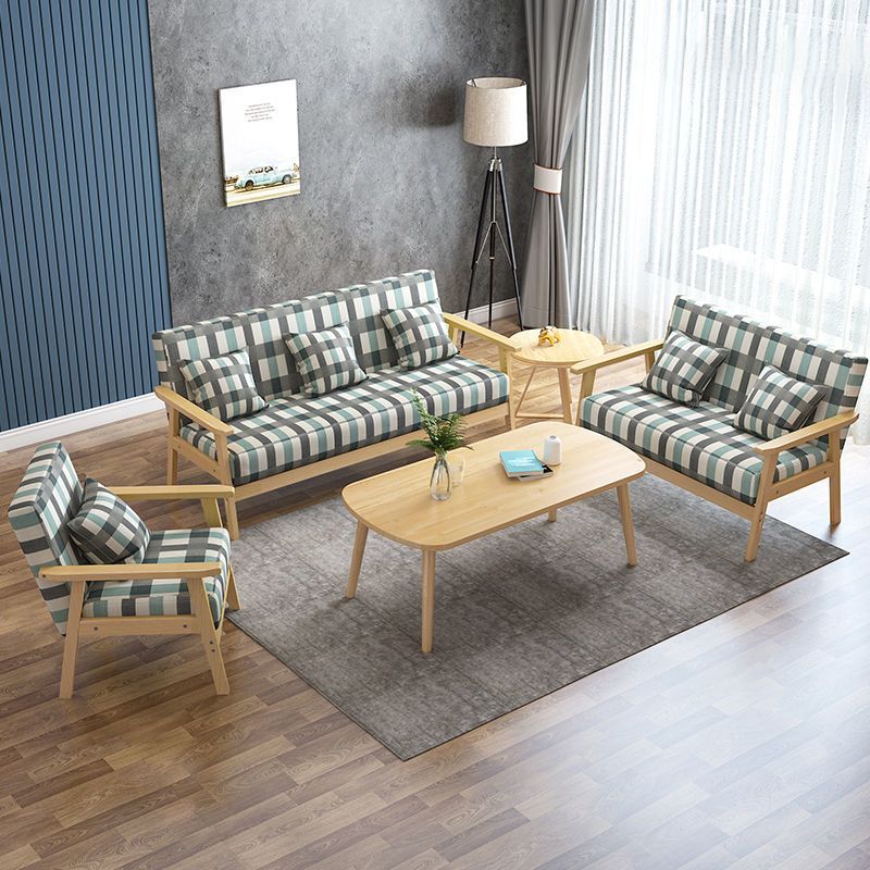 Contemporary Tight Back Standard Square Arm Living Room Settee