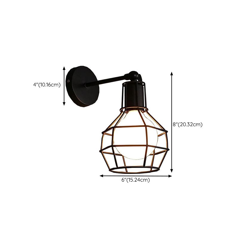 Metallic 1-Light Wall Lamp Modern Wall Vanity Lights for Washroom