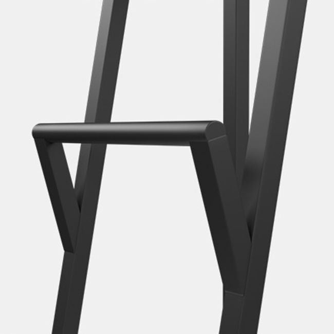 Industrial Rectangle Dining Stool Iron Footrest Bar Stool for Bristol