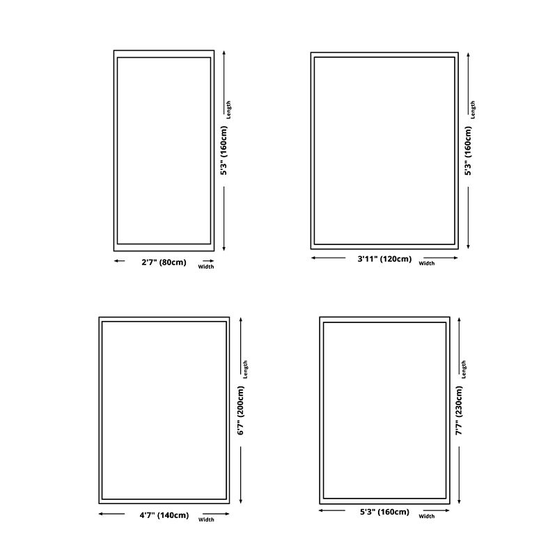 Orange Tone Area Rug Luxury Color Block Polyester Carpet Stain Resistant Indoor Rug for Living Room